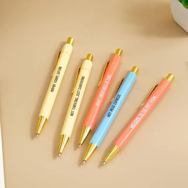 5PCS/Set Funny Ballpoint Pen Shit Show Offensives Funny Writing