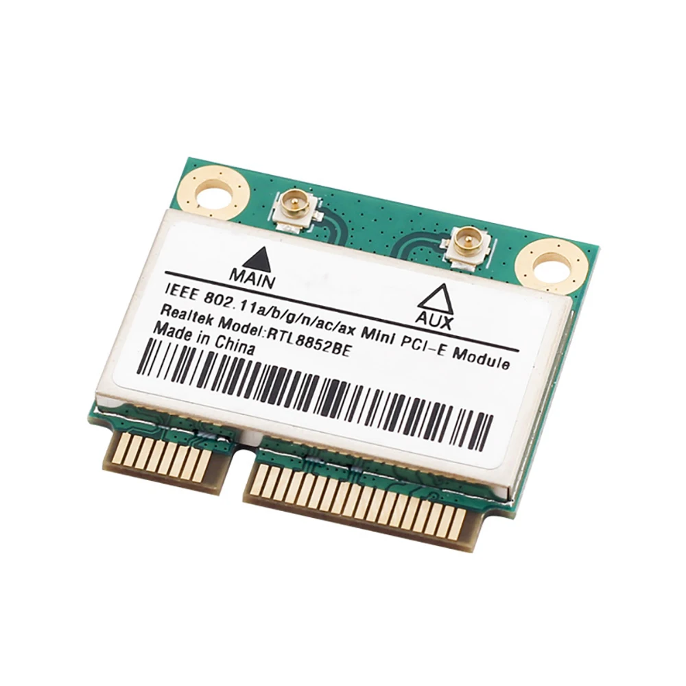 RTL8852BE Wifi6 미니 PCI-E 블루투스 5.2 AX1800 네트워크 어댑터 2.4G/5Ghz 노트북 컴퓨터용 Win 10/11