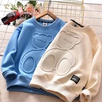 Sweat-shirt ours imprimé en acier pour garçons et adolescents, pull à manches longues pour filles et enfants, couverture en coton, Anime, nouvelle collection printemps-automne 1