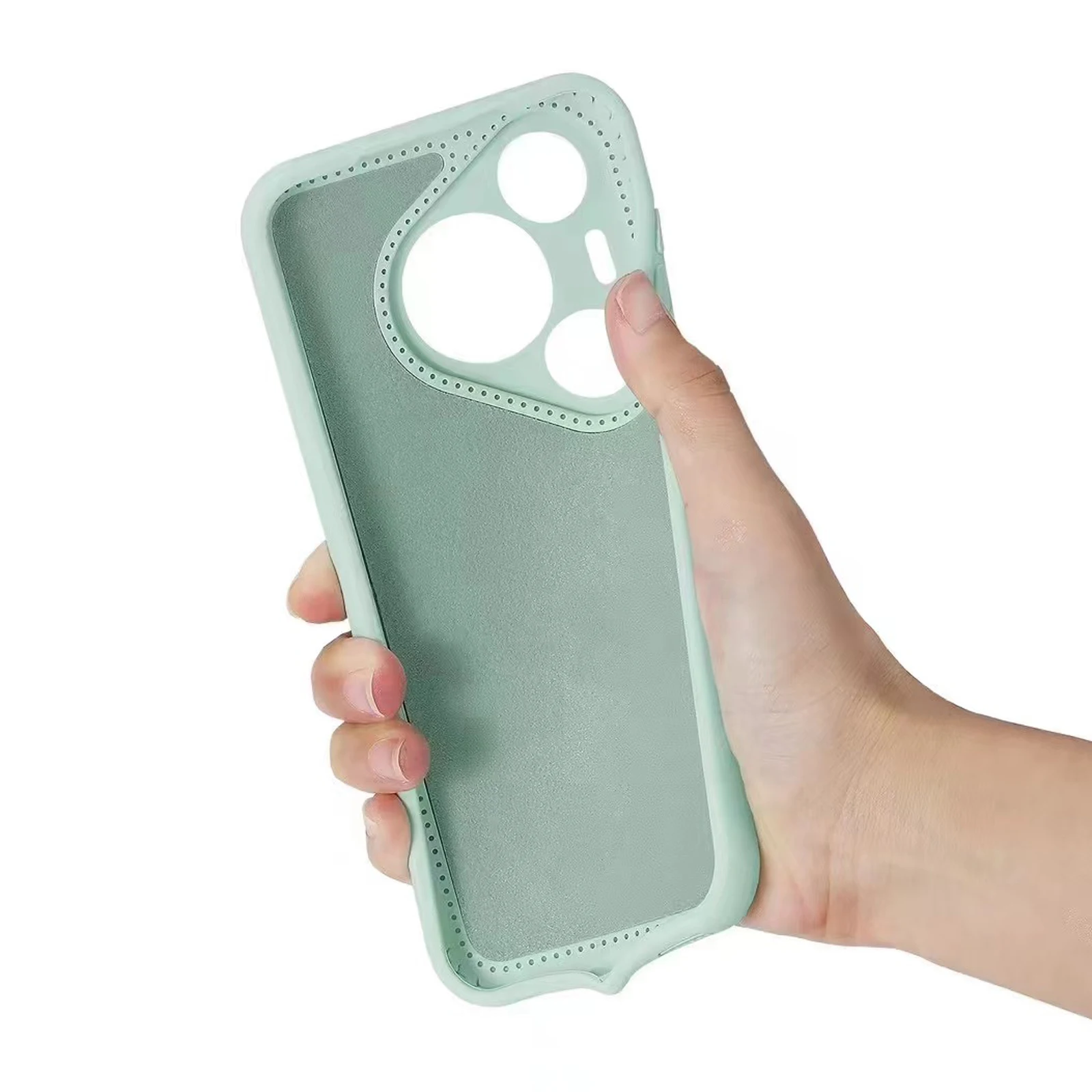 Shockproof Soft Liquid Silicone Case with Skin Fleece and Precise Cutouts