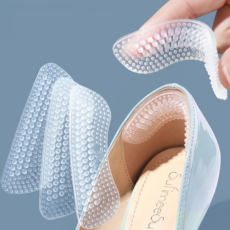 Heel Grips 1 Pair Silicone Heels Anti Slip Cushions Inserts Pads For Men Women Foot Care Protector