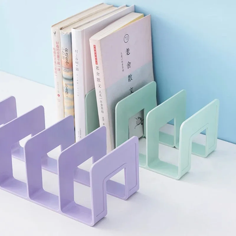 Book stand desktop book organizer divider transparent acrylic book file clip