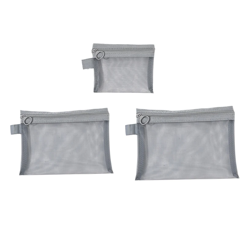Large Capacity Portable Outdoor Travel Makeup Bag Transparent Mesh Storage Washing Bag Home Organization Tote Bag 5