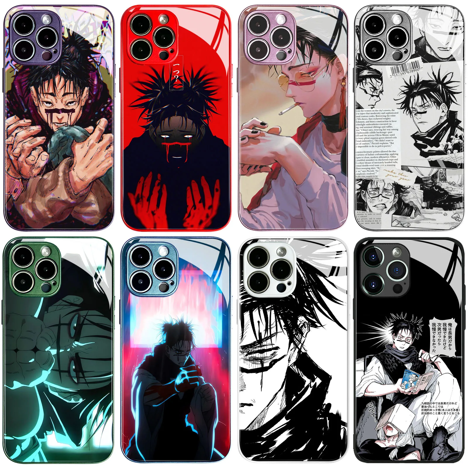 Anime Giapponese Choso Colors Manga Tpu Custodia In Vetro Temperato Per Iphone 15 14 11 Pro Max 7 8 15 Plus 12 13 Mini Xr X Xs