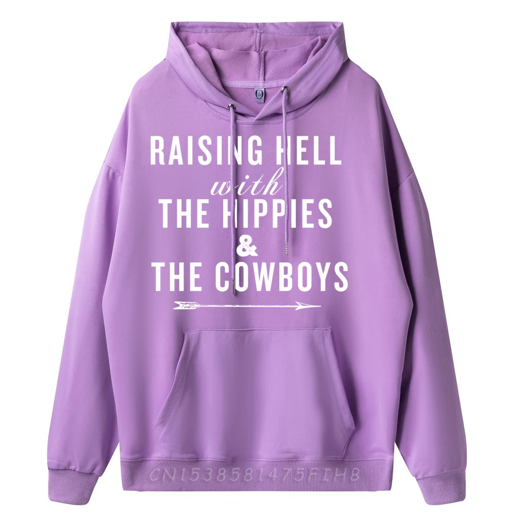Raising Hell With The Hippies And Cow Halloween Hoodies 100 Pcs Men's Sweatshirts Graphic