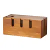 Box Solid Wood Cable ganizer Desk Router Cover Cord Hider Storage rustic appearance sturdy construction home 4
