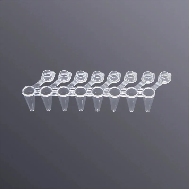 PCR Strip Tubes 0.2ml PCR -8 Centrifuge Tube 0.1ml Ultra-thin Wall DNase-/RNase-free Nonpyrogenic Noncytotoxic 120 Strips