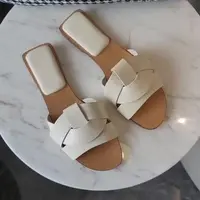 Женские сандалии на плоской подошве FEDONAS Ins из натуральной кожи