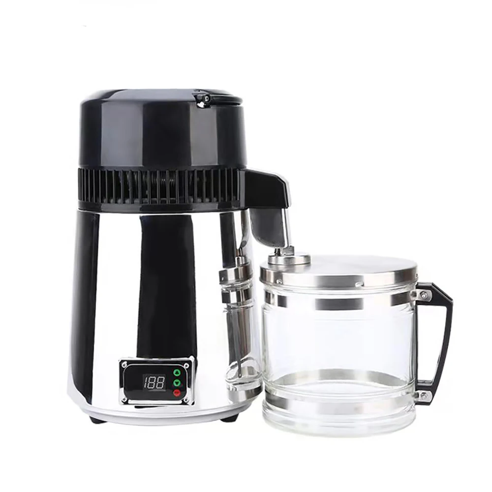 4L Pure Water Distiller Dental Distilled Water Machine Filter Stainless Steel 750W Electric Distillation Purifier Jug 110V 220V