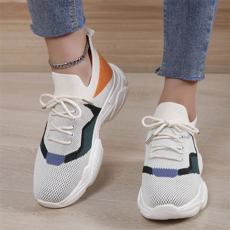 Women's Plus Size Sports Shoes Breathable Mesh Comfortable Men's Running Shoes Casual Fashion Flat Shoes Women's Tennis Shoes