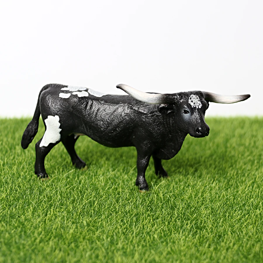 子供のためのプラスチック製の動物の置物,おもちゃ,牛,牛,子牛