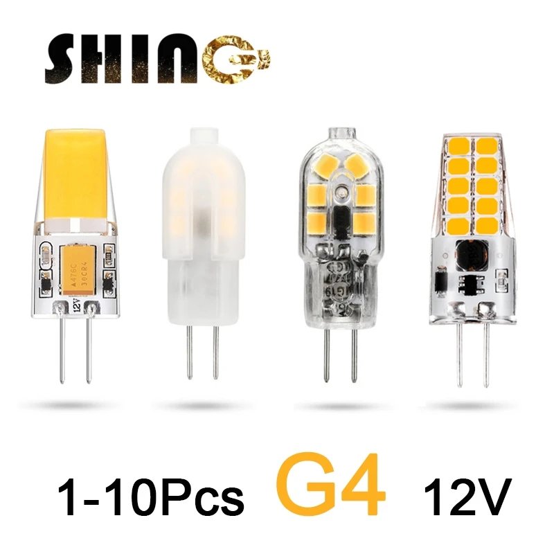 1-10 Pz Nuovo Mini G4 12V Led Lampada Dimmerabile 3W Cob Lampadina Ac Dc 12V Lampada Cob 360 Beam Lampada G4 Cob Luci Sostituire Alogeno