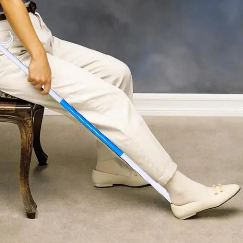 Elderly Sock Assistant Sock Puller Aid Put On Aid Puller Shoe Horn Function Detachable Dressing Hook For Inconvenient Legs