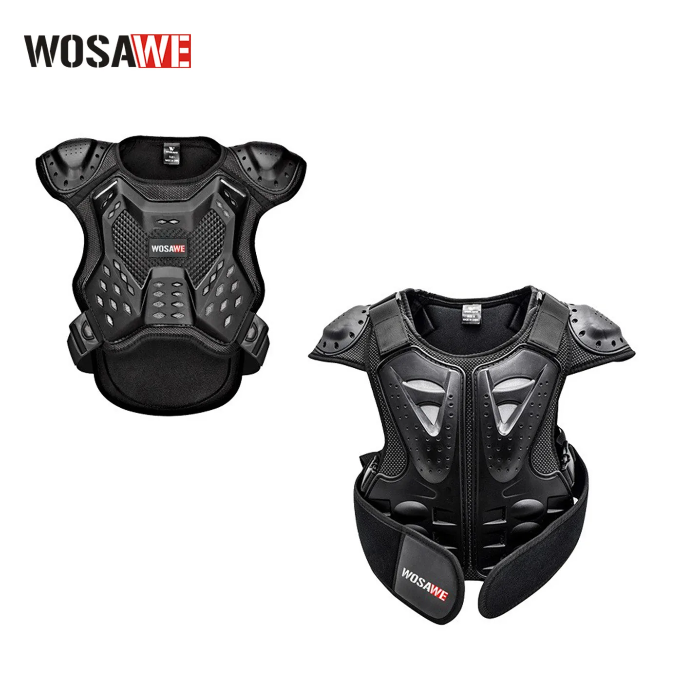 WOSAWE 성인용 오토바이 아머 조끼 MTB 모토크로스 레이싱 가슴 척추 보호 스노보드 등 보호대 재킷