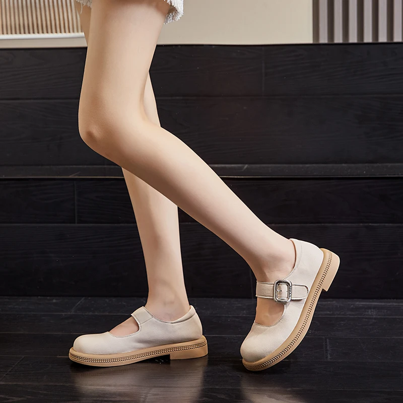 AIYUQI Women Mary Jane Shoes Genuine Leather 2024 Spring New Casual Fashion Women's Lolita Shoes Fashionable Schoolgirl Shoes