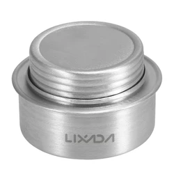 Compact Portable Aluminum Alloy Camping Stove with Lid (Silver)