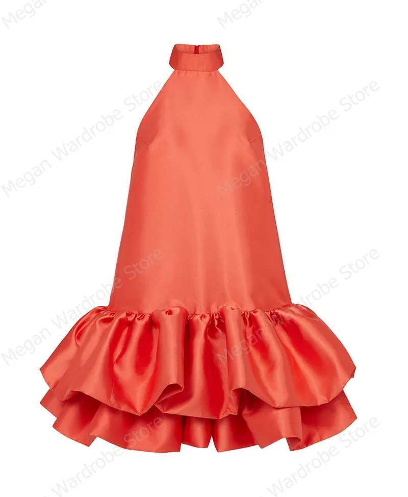 sismetry【orange】 back ribbon puff dress Briar Dress – Dress the Population