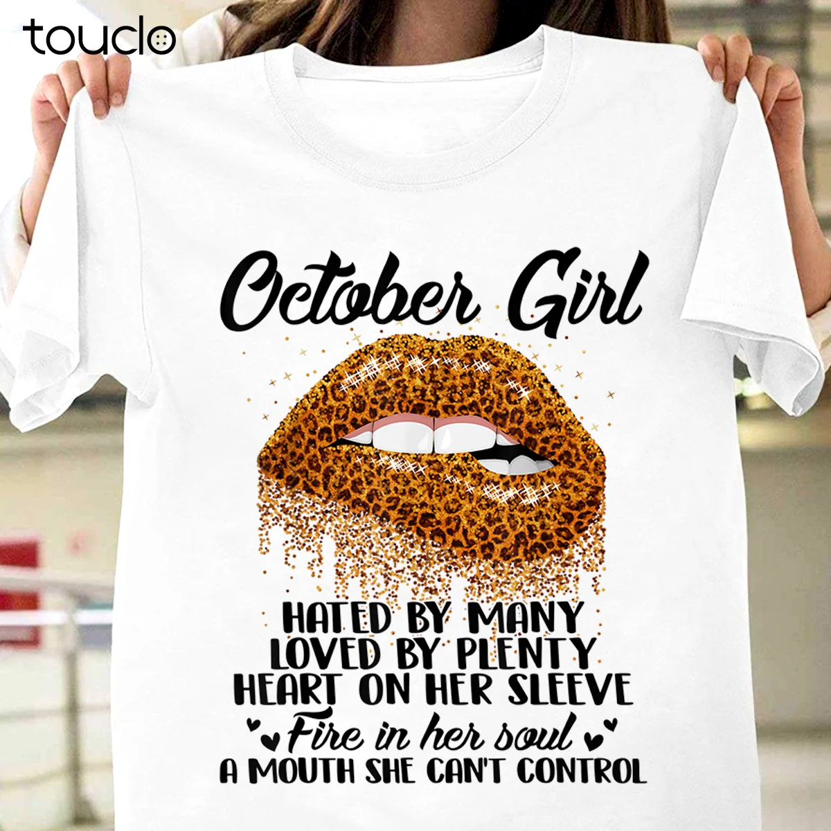 

October Girls Hated By Many Loved By Plenty Lip Biting Birthday Gift T-Shirt Tshirt Dress Fashion Tshirt Summer New Popular