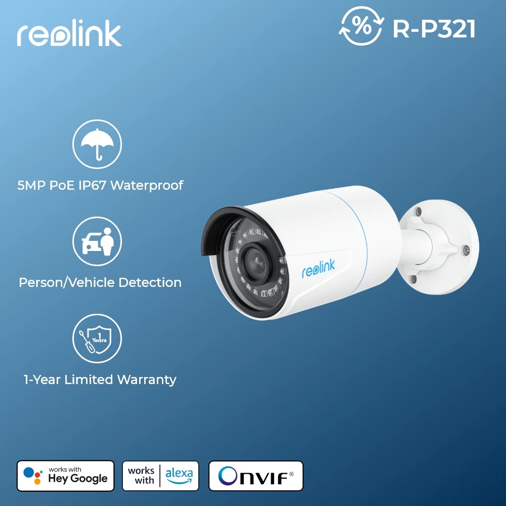 [Collezione Telecamera Ricondizionata] Reolink Smart Ip Poe/ Wifi Protezione Di Sicurezza Della Telecamera R-Rlc-510A/R-E1/R-Go Pt/R-Argus Pt