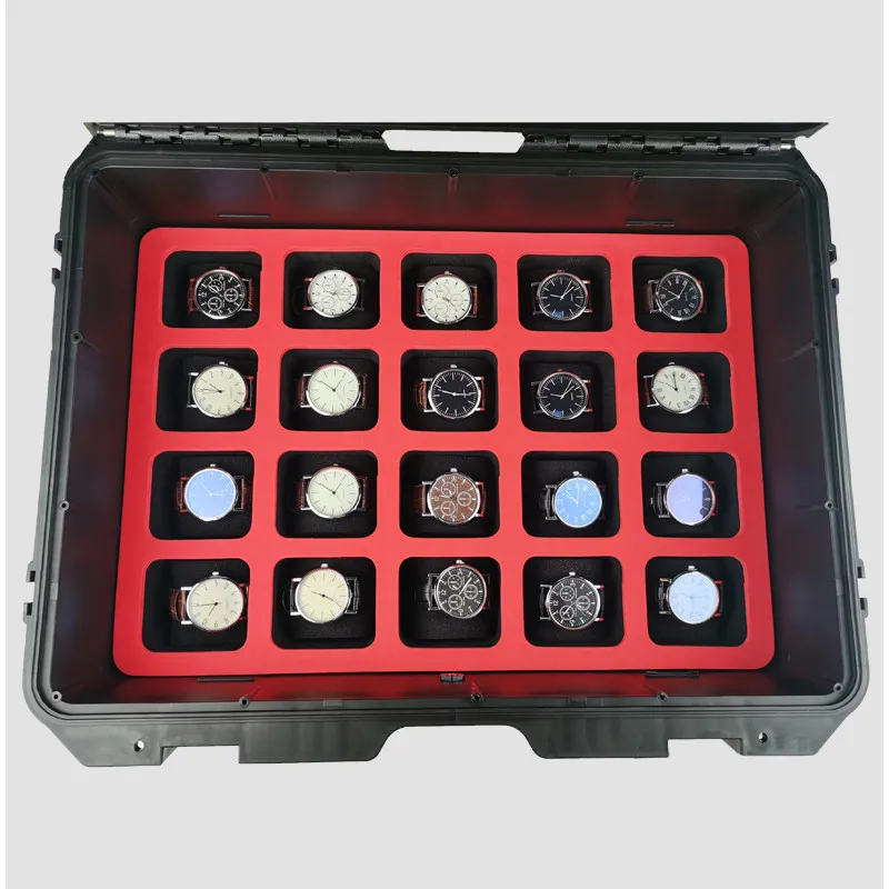 Boîte de rangement pour montres, coffret étanche à 40 grilles, boîte de présentation de bijoux, Protection de sécurité, boîte à outils Anti-chute