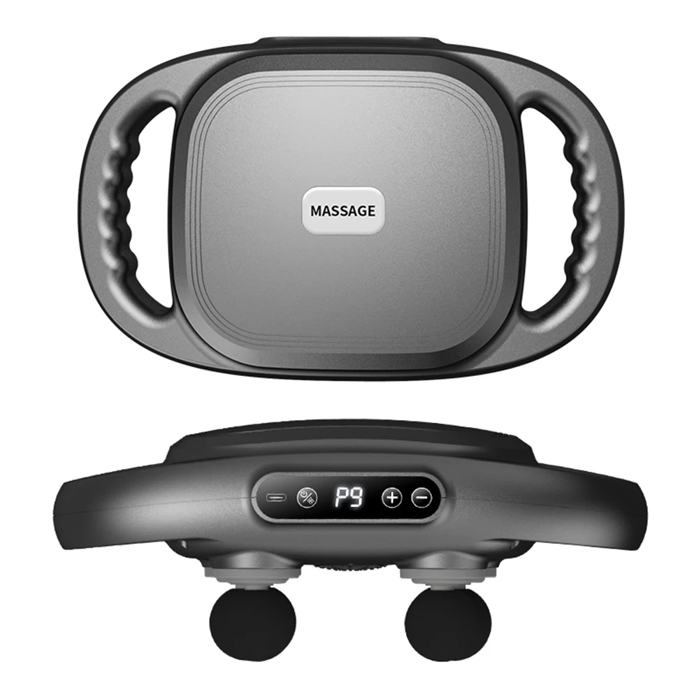 Extended Handle Fascia Gun Vibration Massage Gun For Body Neck Back Deep Muscle Relaxation Fitness Slimming 4/6 Heads