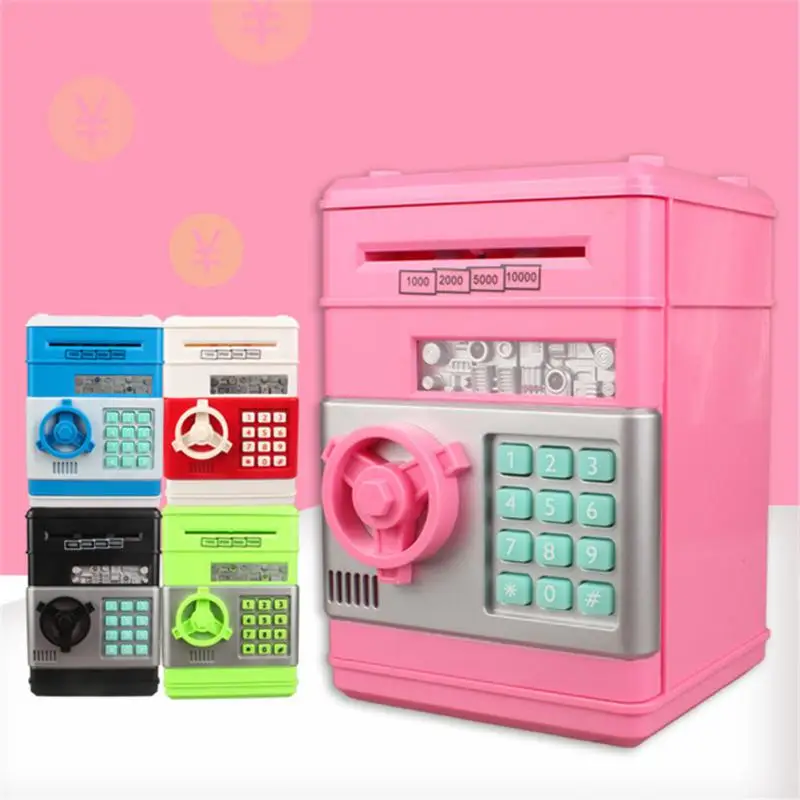 

Electronic Password Money Box Code Key Lock Piggy Bank Automatic Coins Cash Saving Money Box Counter Mini Safe Box Child Gift