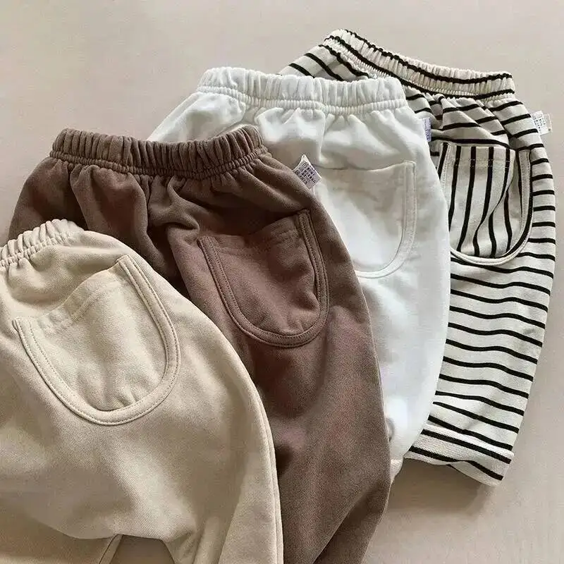 Frühling Herbst Baby pp Hosen 1-5y Jungen Mädchen Baumwolle gestreifte lose Harems hose Kleinkind täglich Säugling tragen Kinder kleidung neu – Detail 16