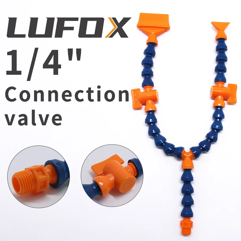 

1/4” 2 Way Cooling Tube Water Cooling Pipe Coolant Oil Plastic Pipe Y type Engraving Machine Tool