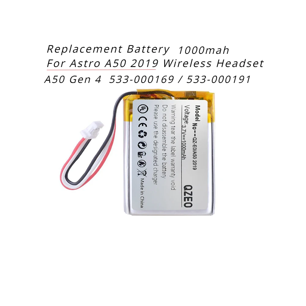 Replacement Battery For Logitech Astro A20 A50 Gen 2016 Gen4
