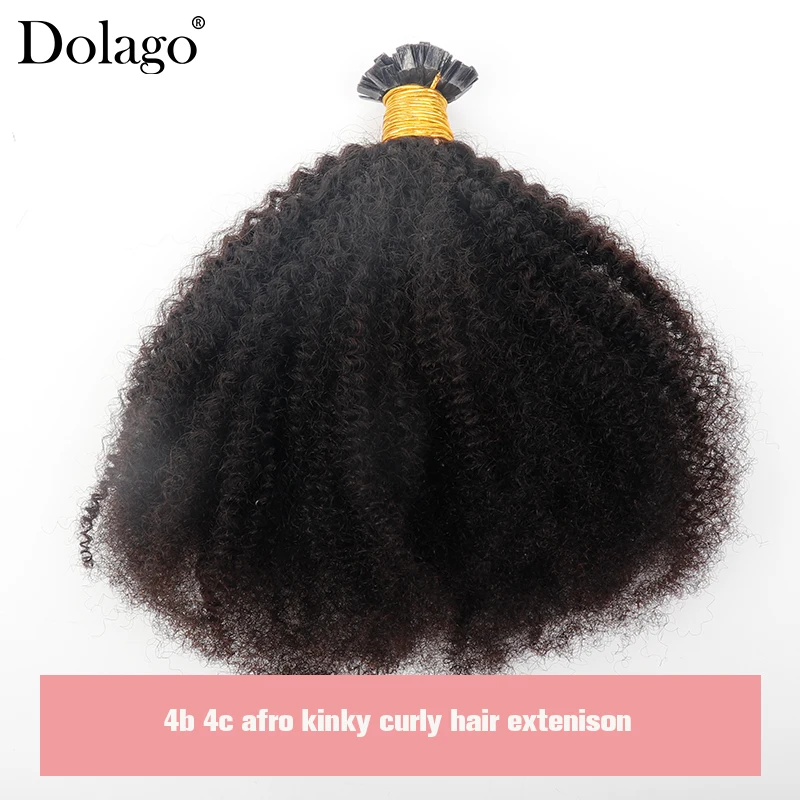 Fusion Hair Extensions 4B 4C Afro Kinky Krullend Menselijk Haar Bundels Fusion hair extensions 4b 4c afro kinky krullend menselijk haar bundels