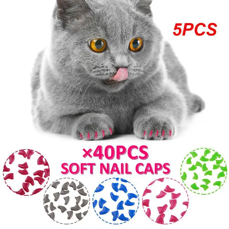 

5 шт., силиконовые колпачки для гвоздей животных