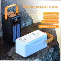 150000mAh Solar Panel Power Bank Fast charging Power Station with Four Wire External Battery Pack with Flashlight For Outdoors - Image 2