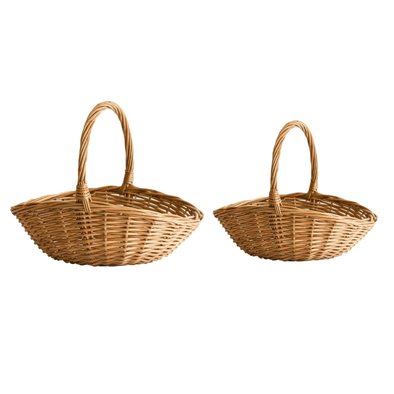 

Wicker Basket With Handle, Wicker Shopping Basket, Gift Hamper Basket, Picnic Baskets, Kitchen Storage Basket