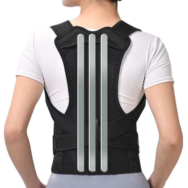 

Newest 3 Alloy Shoulder Poor Posture Corrector Scoliosis Orthopedic Straightener Back Brace Spine Lumbar Pain Support Belt Women