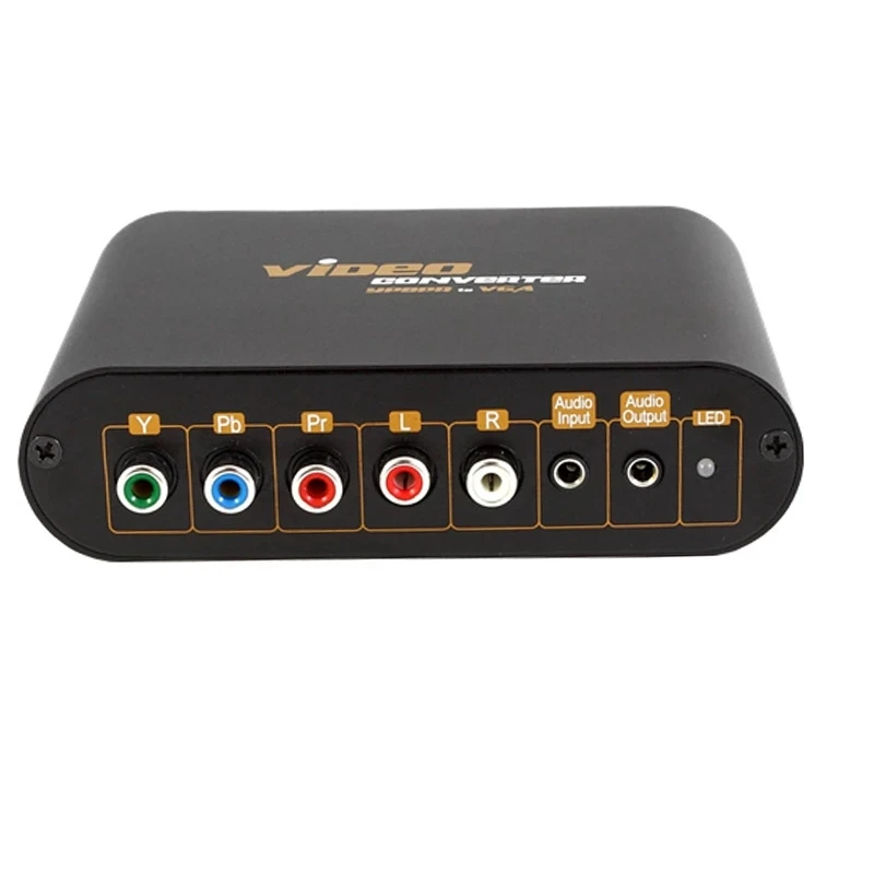 LKV7600 VGA ypbpr/component to VGA converter For PC Laptop to TV Ypbpr in out with power adapter