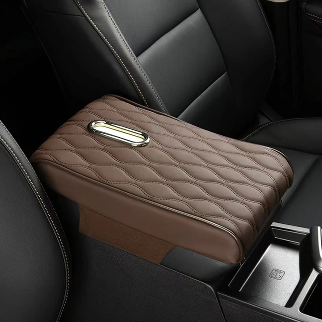 Car Armrest Box Pad Leather Auto Center Console Armrest Cushion