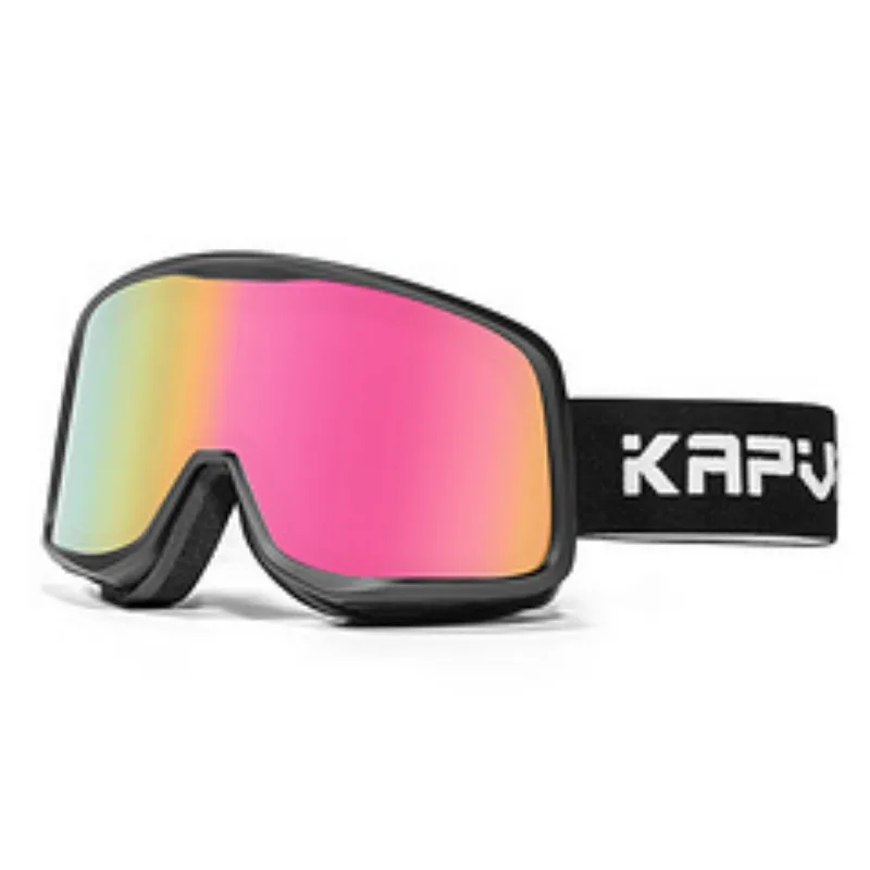 Ski goggles KAPVOE ski goggles Large cylindrical wind and fog UV400 protect women's ski glasses