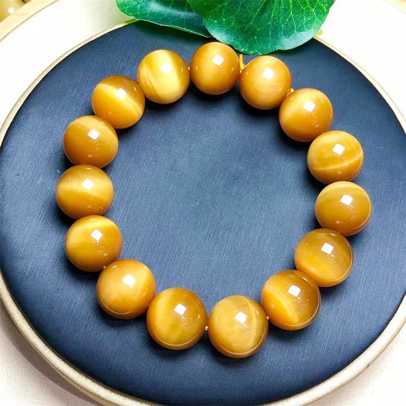 

Natural Golden Tiger Eye Stone Bracelet for Women and Men Elastic Strand Bracelets Unisex Jewellry Energy Bangles 12/14mm