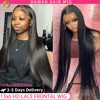 40 Inch Bone Straight Human Hair 13x4 Hd Lace Frontal Wig Brazilian 13x6 Lace Front Human Hair Wigs For Black Women Pre Plucked 1