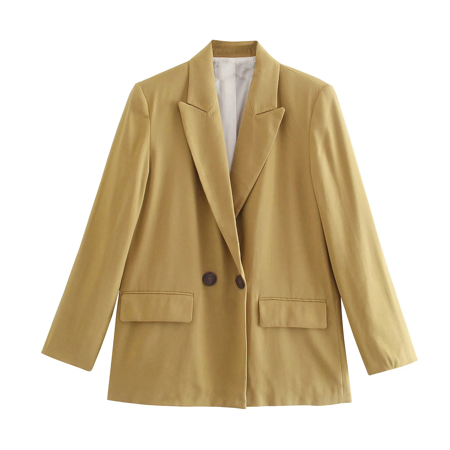 2022 Spring And Autumn Style Large Lapel Loose Casual Long Suit Jacket