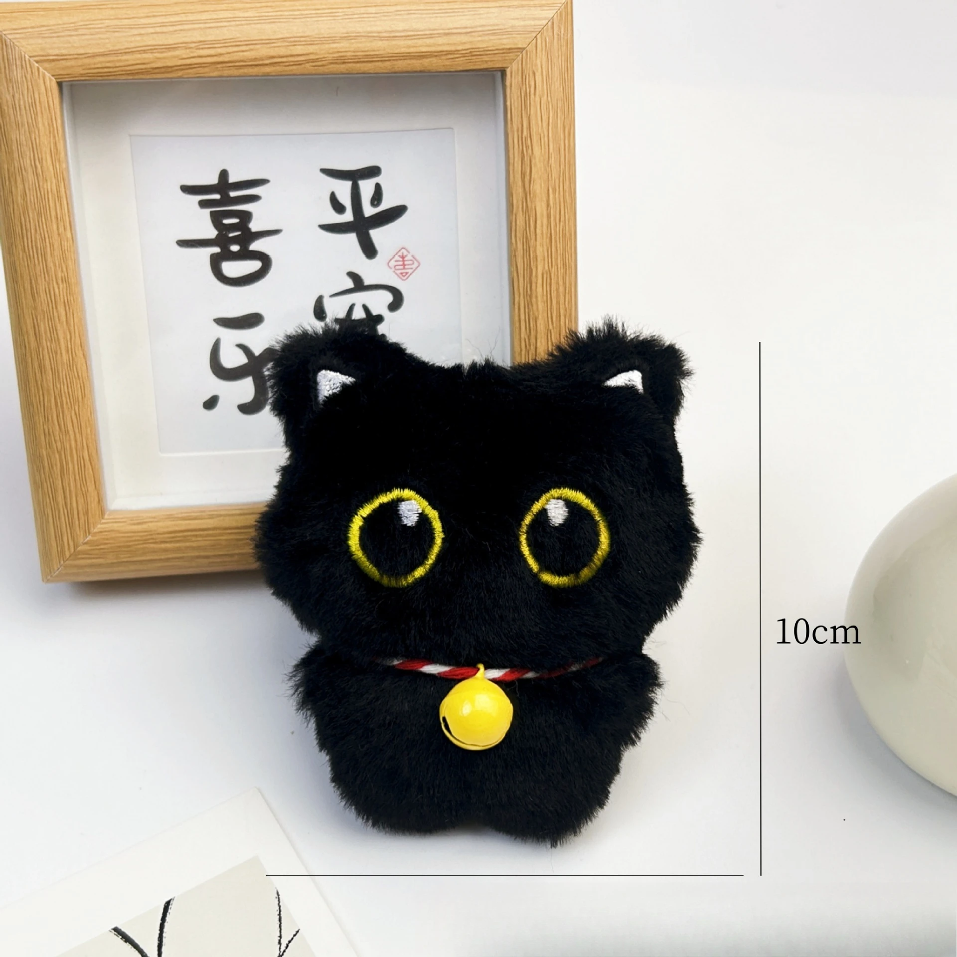 Pop black cat slime briquettes squeak hanging plush doll bag hanging kitten doll for girls 4