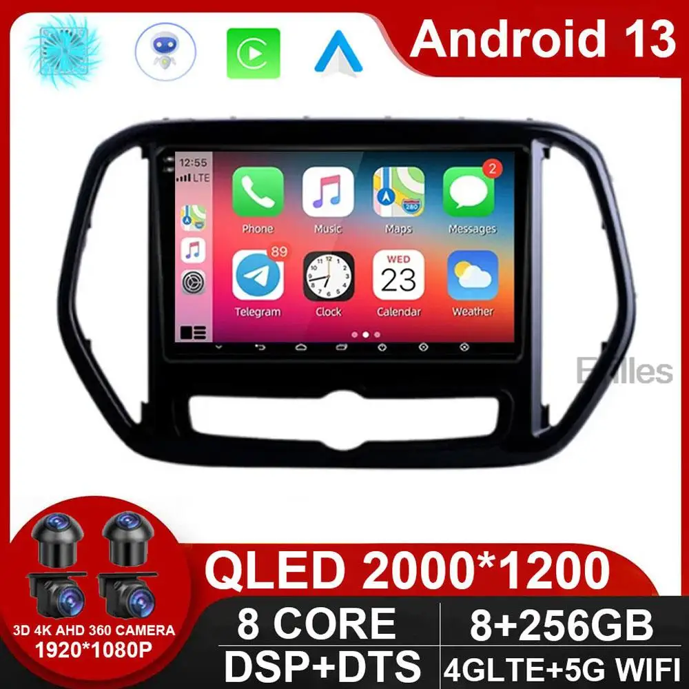 

QLED Screen Android 13 For Chery Jetour X70 X70M 2018 - 2021 Car Radio Multimedia Navigation Stereo Head Unit 360 camera DSP GPS