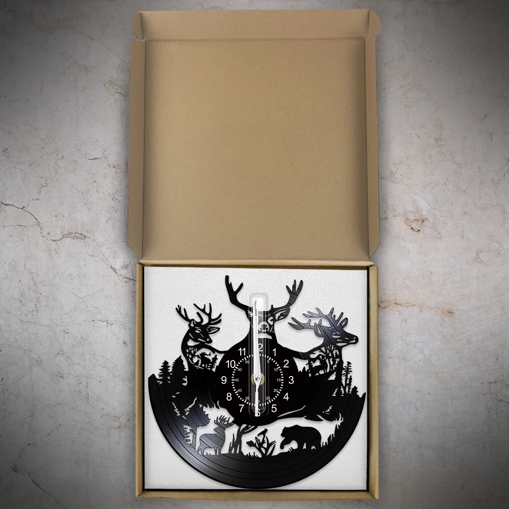 Wild Deer Vinyl Wall Clock – Hunting Home Decor 5