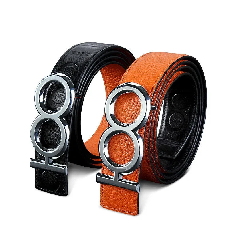 2022new-100-men's-belt-business-needle-buckle-belt-youth-korean-first-layer-cowhide-double-sided-belt