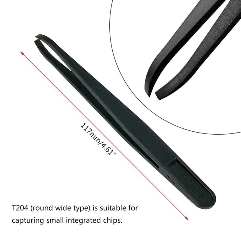 8 Pieces Tweezers Plastic Anti-Static Tweezers for Electronics Jewelry-Making Laboratory Work Repairing Hobbies Durable