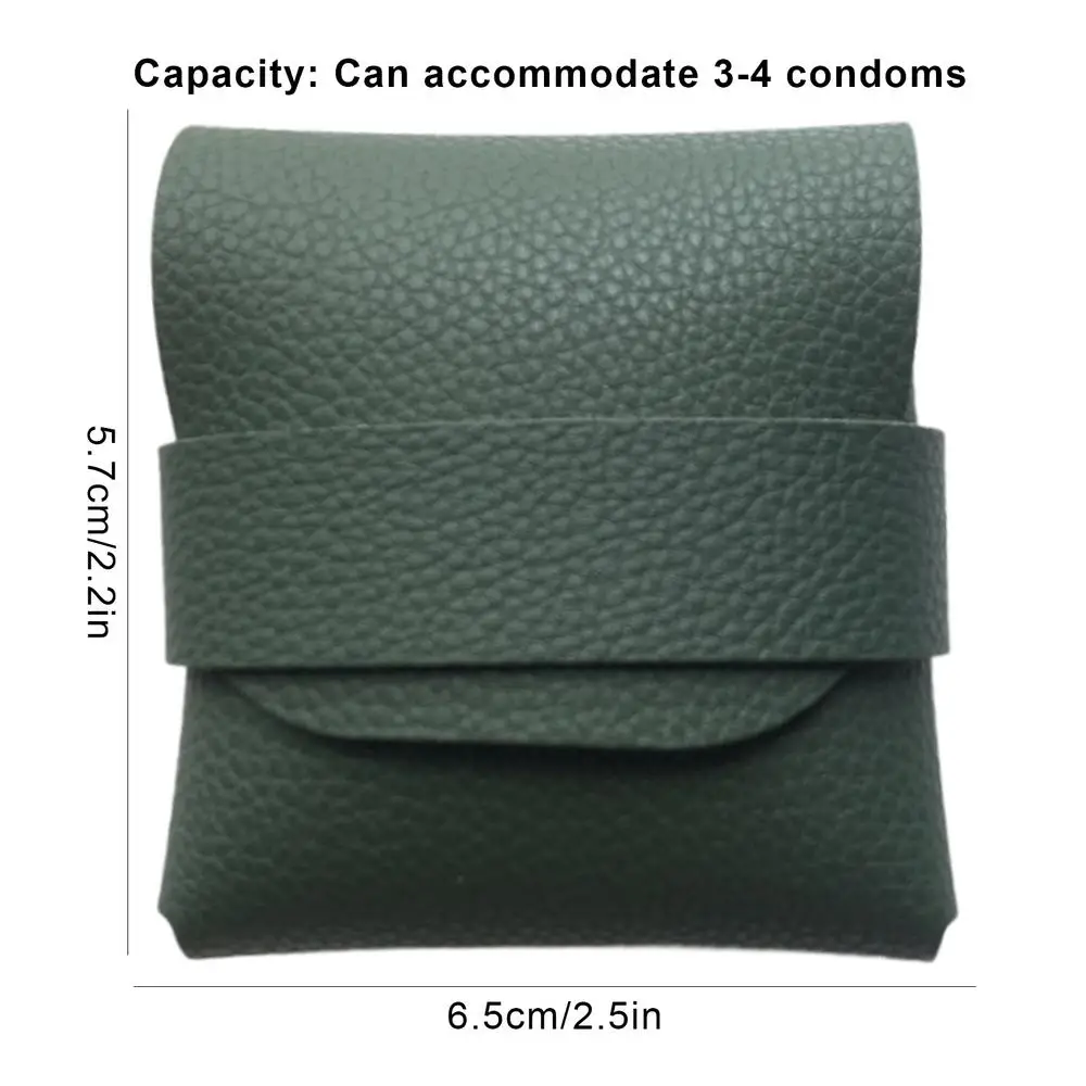 Condoom-draagtas, tas voor condooms, kleine tas van PU-leer, veilige draagtas voor condooms, discreet ontwerp, beschermt 3-4 Protecc-condooms