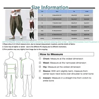 Men's Fashion Cotton Linen Casual Solid Colors Loose Trousers Breathable Japanese Style Elastic Waist Harem Pants Plus Size#g3 - Image 6