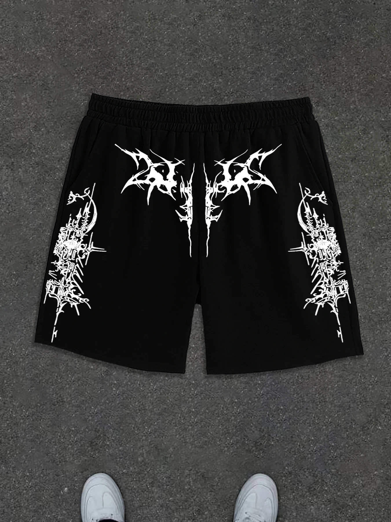 Men's Summer High-Street Style Printed Knit Shorts: Casual, Sporty, and Streetwear Shorts