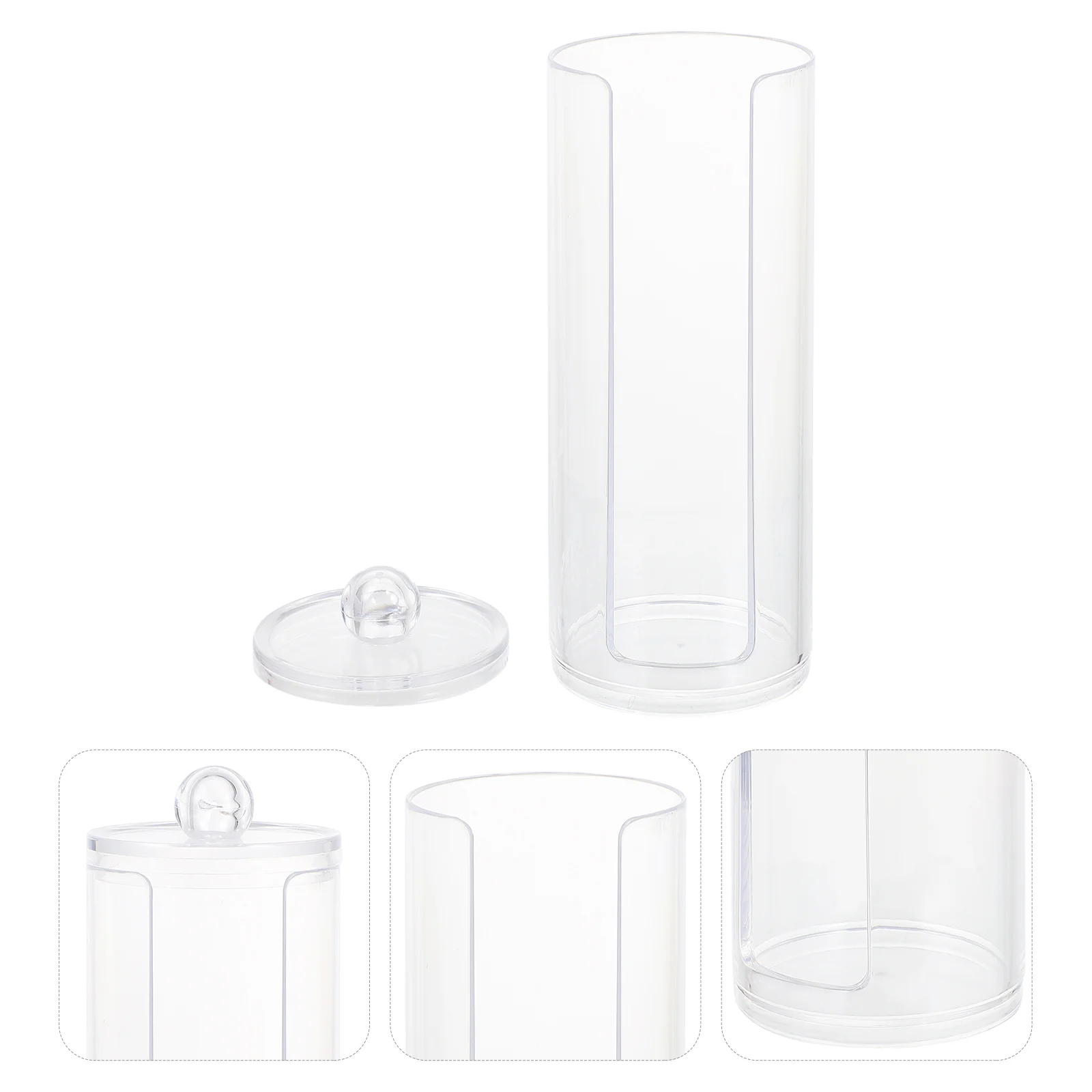 

Plastic Pad Box Transparent Hair Ring Box Makeup Cotton Organizer