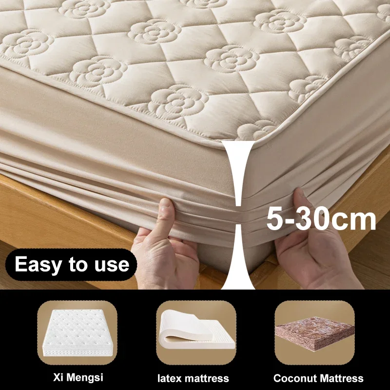 

NEW Mother & Baby Waterproof Mattress Cover Thickened Padding Comfortable Fabric Bed Cover Bed Linen Bed Sheets Set Protector